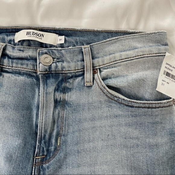 NWT‎ Hudson Axl Mens Jeans Ripped Skinny Fit Jeans Silence Size 31 - Picture 5 of 7